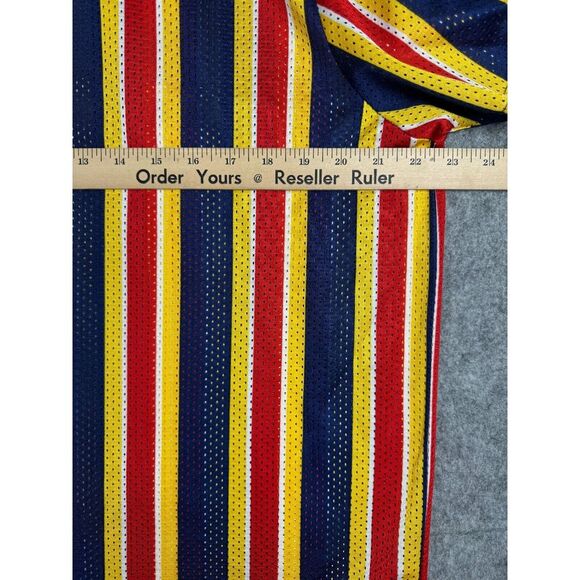 Fresh Print of Bel Air Shirt Men's Large Jersey Mesh Striped Short Sleeve NWT - Picture 7 of 7